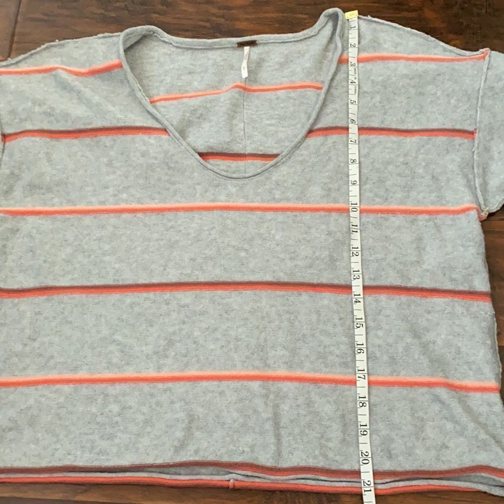 Free People Gray Stripe Sweater - Picture 9 of 14